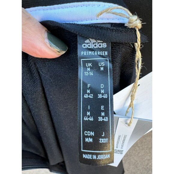 Adidas Primegreen Essentials Warm-Up Slim 3-Stripes Track Jacket Womens Black M - Picture 9 of 13